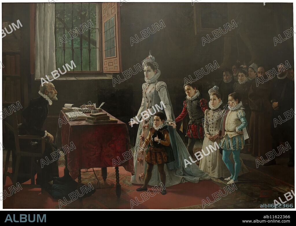 JOSÉ BERMUDO MATEOS. José Bermudo Mateos / 'Antonio Pérez' sons before Rodrigo Vázquez'. 1892. Oil on canvas.