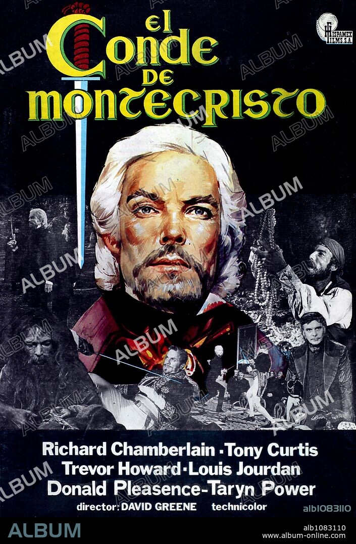 Poster de EL CONDE DE MONTECRISTO, 1975 (THE COUNT OF MONTE CRISTO), dirigida por DAVID GREENE. Copyright ITC.