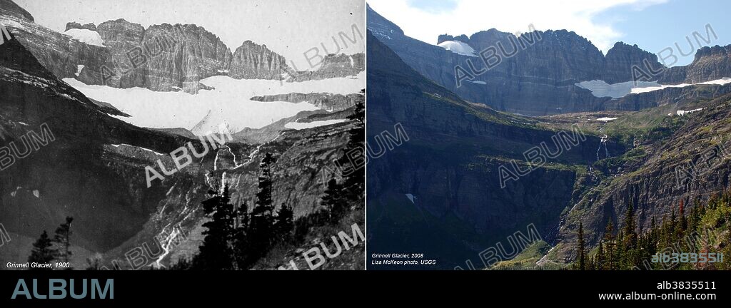 Grinnell Glacier, Glacier NP, 1900/2008