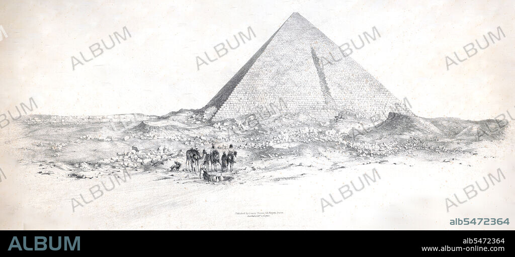 Great pyramid of Ghizeh (Great Pyramid of Giza) ca. 1839 or 1840.