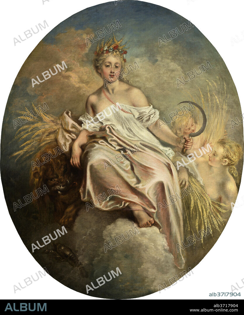 ANTOINE WATTEAU. Ceres (Summer). Dated: c. 1717/1718. Dimensions: overall (oval): 141.6 x 115.7 cm (55 3/4 x 45 9/16 in.). Medium: oil on canvas.