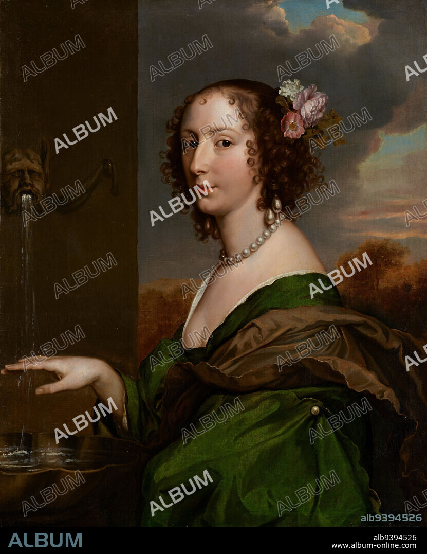 Portrait of Woman, called Lucy Percy, Countess of Carlisle, c.1650, Adriaan Hanneman; Depicted: Lucy Hay, Countess of Carlisle, Dutch, 16011671, 32 x 26 in. (81.28 x 66.04 cm) (canvas), Oil on canvas, Netherlands, 17th century, Lucy Percy (15991660) was one of the best known ladies at the court of King Charles I of England. She was a celebrated wit and had a penchant for political intrigue and scandal. In 1617 she married the notorious rake, James Hay, Earl of Carlisle, without her father's consent. She quickly involved herself in court circles, eventually becoming an intimate friend of Queen Henrietta Maria. After the death of her husband, she shifted her loyalty to the Republican party and was able to give its leaders important information concerning the royal family. Upon the restoration of Charles II, she conveniently switched her affections back to the Royalists, and tried to regain her position at court. But before she could make any marked progress in this direction, she died.