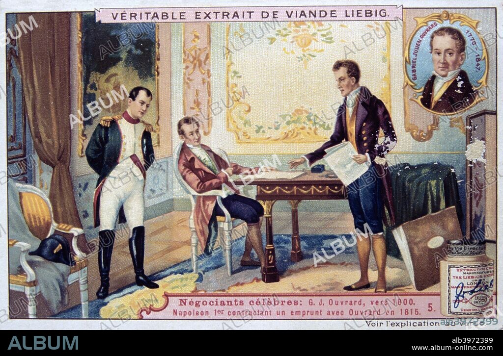 'Napoleon Negotiating a loan with Gabriel Julien Ouvrard, 1815', 19th century.