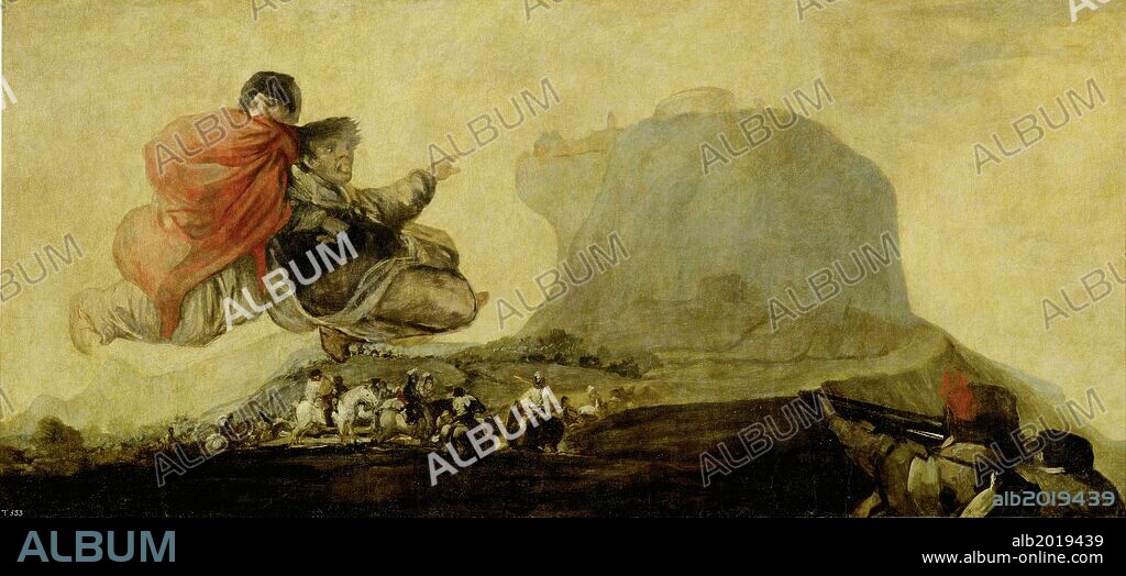 Francisco de Goya / 'Al aquelarre o Asmodea', 1820-1823, Óleo sobre mural, 127 x 263 cm, P00756.