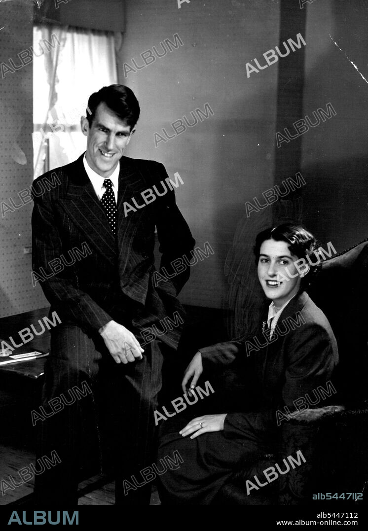 Sir Edmund and Lady Hillary Sir Edmund Hillary, in the company of Sherpa Tensing, was the first man ever to have climbed Mt. Everest. Lady Hillary's maiden name was Miss Louise Rose. March 4, 1954. (Photo by Eric Coop, Camera Press).