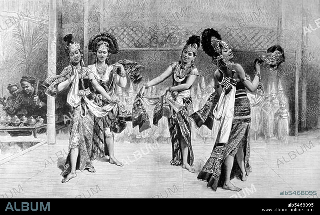 Javanese dance is the dances and art forms that were created and influenced by Javanese culture. Javanese dance is usually associated with the courtly, refined and sophisticated culture of the Javanese kratons, such as the Bedhaya and Srimpi dance. However, in a wider sense, Javanese dance also includes the dances of Javanese commoners and villagers such as Ronggeng, Tayub, Reog, and Kuda Lumping. Javanese dance is usually associated with Wayang wong, and the palaces of Yogyakarta and Surakarta due to the nature of dance being a pusaka or sacred heirloom from ancestors of the palace rulers. These expressive dances are more than just dances, they are also used for moral education, emotional expression, and spreading of the Javanese culture.
