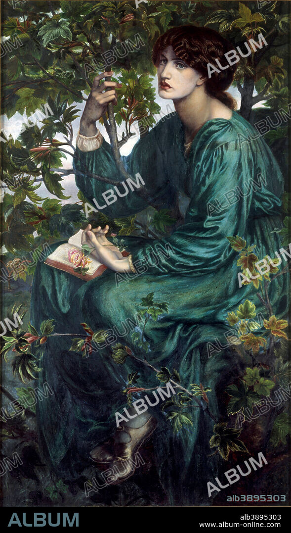 DANTE GABRIEL ROSSETTI. The Day Dream. Date/Period: 1880 (painted) - 1880. Oil painting. Oil on canvas.
