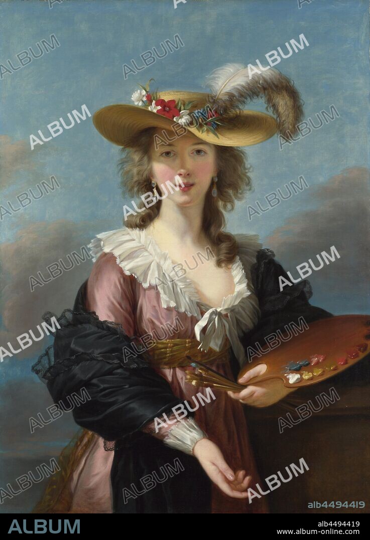 ÉLISABETH LOUISE VIGéE LE BRUN. Self Portrait in a Straw Hat.