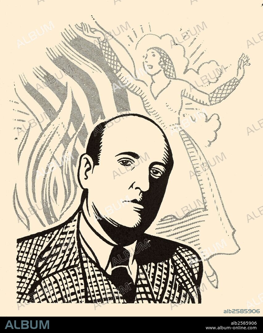 Josep Maria de Segarra Castellarnau (1894-1961). Escritor catalán. Dibujo de 1934.