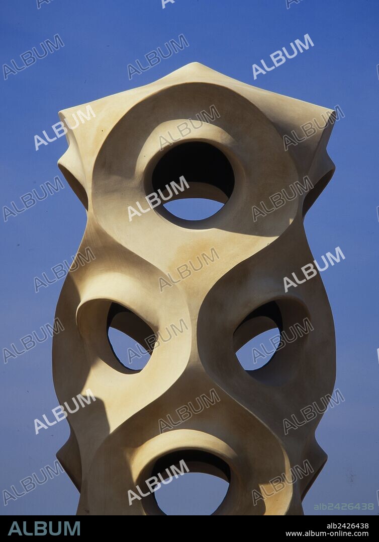 ANTONI GAUDÍ. Casa Milà. La Pedrera. Chimney roof.