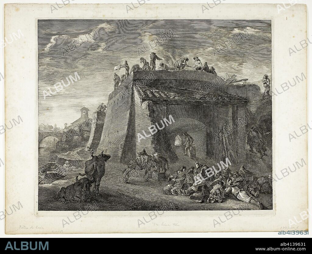 Lime-Kiln, from Cabinet Reynst. Cornelis Visscher (Dutch, c. 1629-1658); after Pieter van Laer (Netherlandish, 1592-1642). Date: 1655-1658. Dimensions: 325 x 390 mm. Engraving and etching in black on ivory laid paper. Origin: Netherlands.
