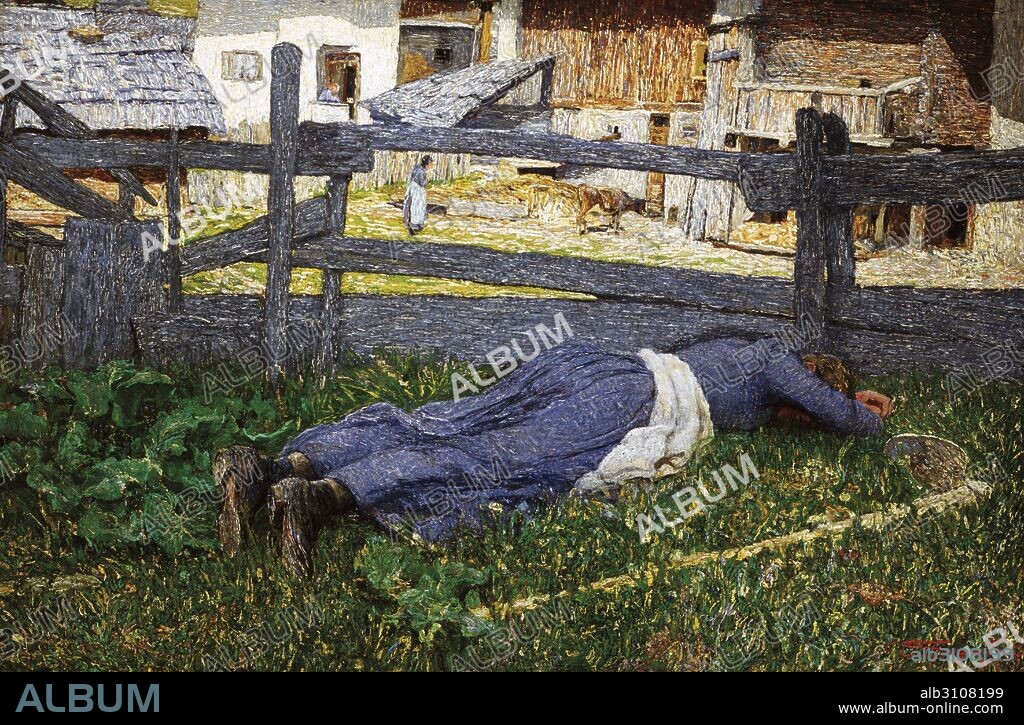GIOVANNI SEGANTINI. Descansando en la sombra.