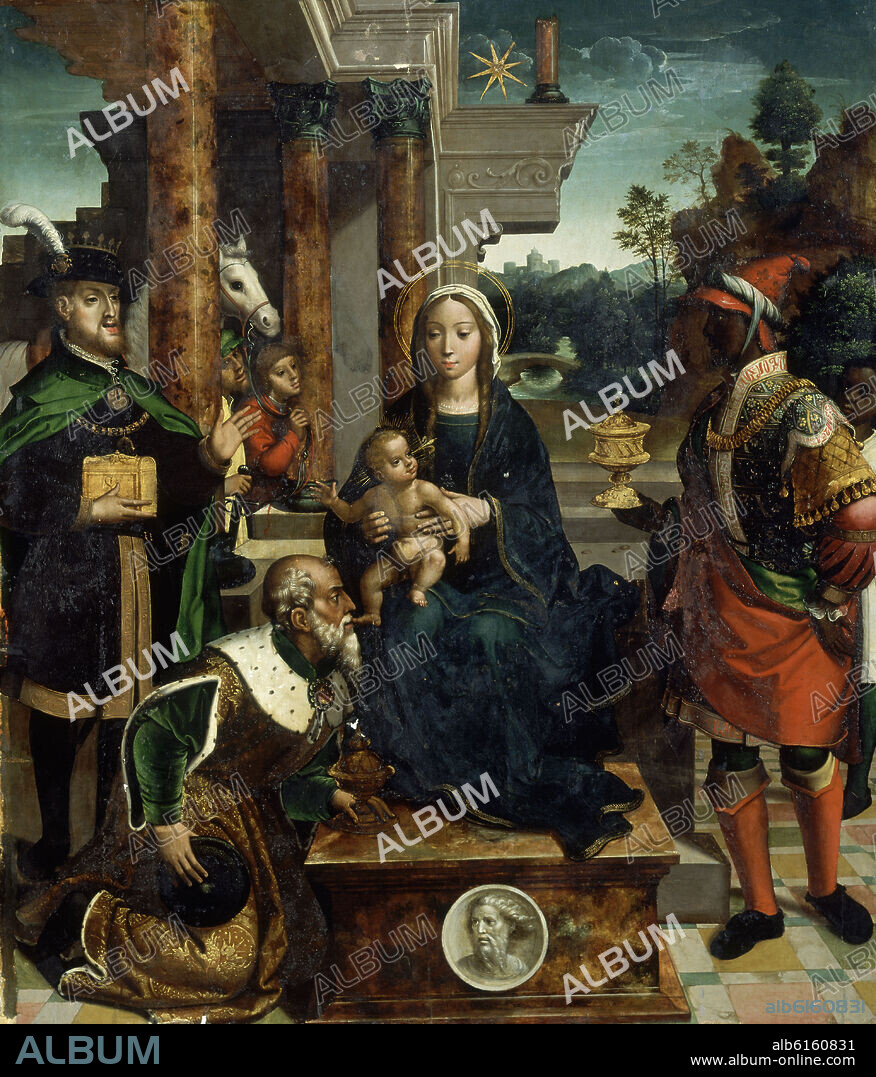 JUAN CORREA DE VIVAR. ADORACION DE LOS MAGOS.