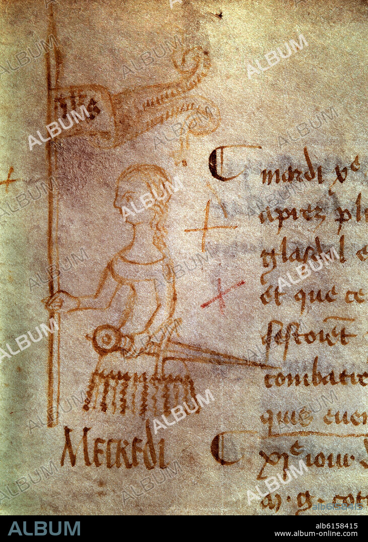 PERGAMINO - JUANA DE ARCO - 1429 - DIBUJO.