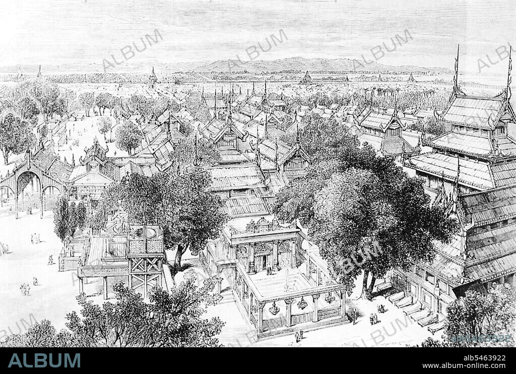 Mandalay Palace was constructed between 1857 and 1859 as part of King Mindon's new royal capital city of Mandalay, in fulfillment of a Buddhist prophecy that a religious center would be built at the foot of Mandalay Hill. In 1861 the court was transferred to the newly built city from the previous capital of Amarapura. The plan of Mandalay Palace largely follows the traditional Burmese palace design, inside a walled fort surrounded by a moat. The palace itself is at the center of the citadel and faces east. All buildings of the palace are of one story in height. The palace was the primary royal residence of King Mindon and King Thibaw, the last two kings of the country. On Nov. 28, 1885, the British entered the palace and captured the royal family, officially ending the Third Anglo-Burmese War. The British looted the palace, and turned the palace compound into Fort Dufferin. Much of the palace compound was burned down during World War II by allied bombing; only the royal mint and the watch tower survived. A replica of the palace was rebuilt in the 1990s with some modern materials. Today, Mandalay Palace is a primary symbol of Mandalay and a major tourist destination.