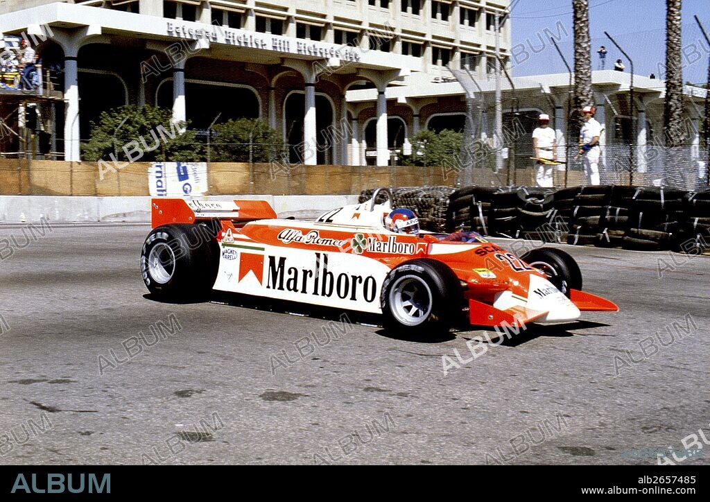 Patrick Depailler in Alfa Romeo 179C retired from the US GP (West), Long Beach, USA, 30 March 1980.