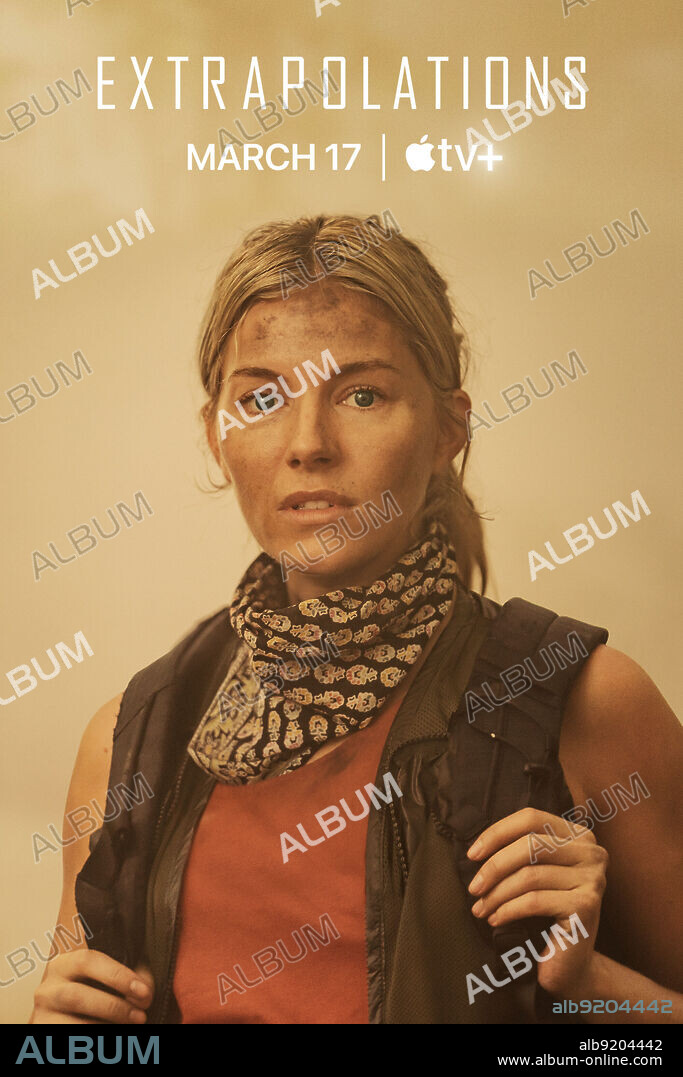 SIENNA MILLER in EXTRAPOLATIONS, 2023, directed by SCOTT Z. BURNS. Copyright Apple.
