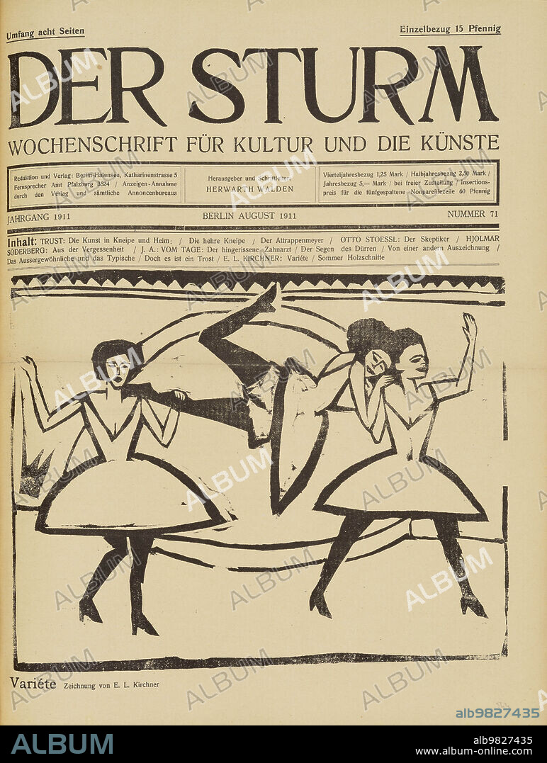 HISTORIC OBJECT. Der Sturm (The Storm), avant-garde art and literary magazine. August 1911.