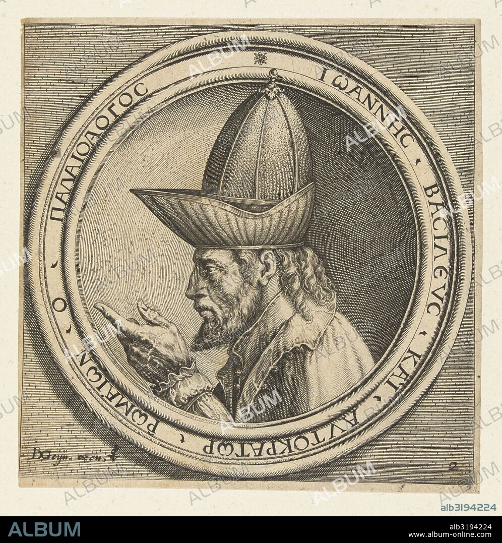 Portrait of John VIII Paleologos, Antonio Pisanello, Claes Jansz. Visscher (II), 1593 - 1597.