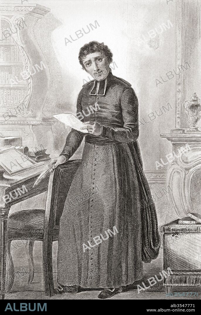 Emmanuel Joseph Sieyès, 1748 – 1836, aka Abbé Sieyès. French Roman Catholic abbé, clergyman and political writer during the French Revolution. From Galerie Historique de la Révolution Française, published c.1869.