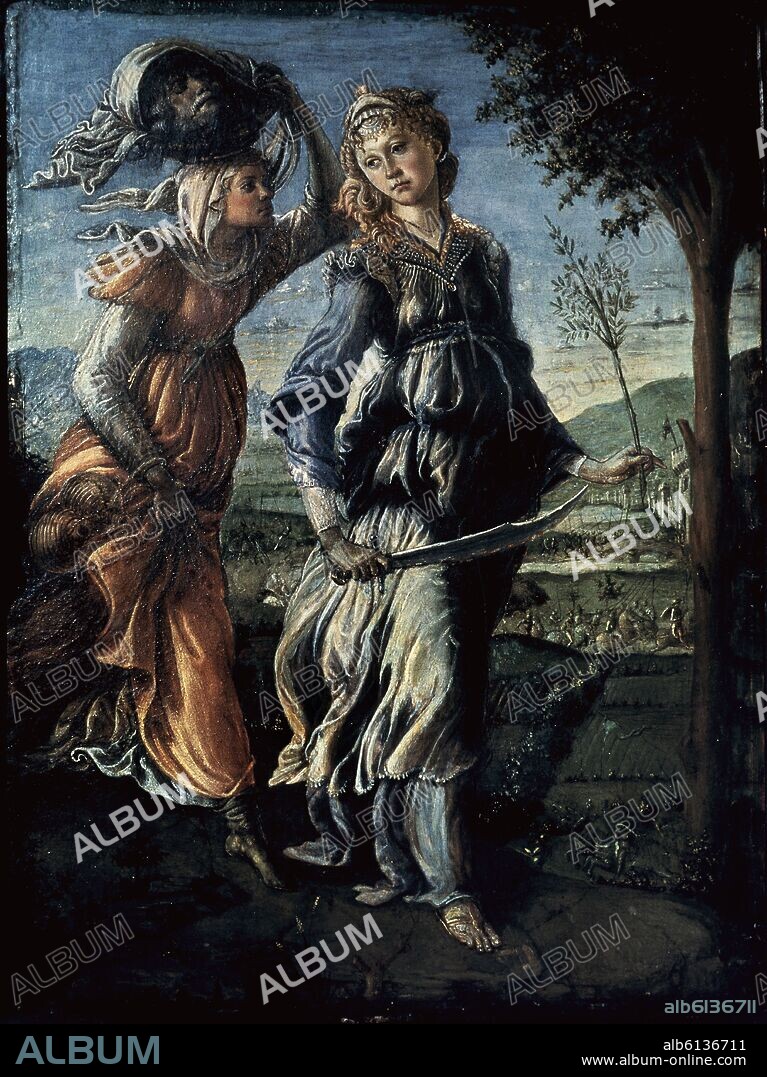 SANDRO BOTTICELLI. The Return of Judith - 1467 - 31x24 cm - tempera on panel.