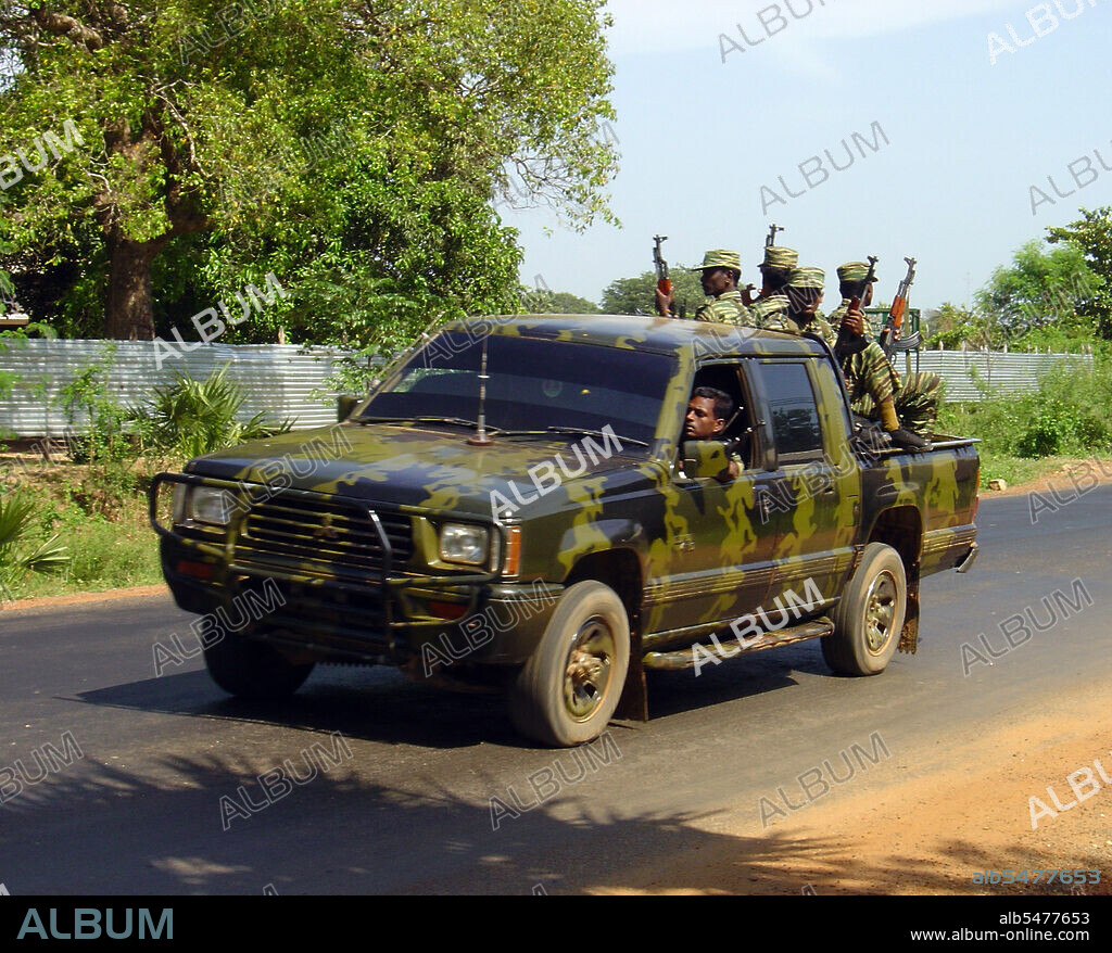 The Liberation Tigers of Tamil Eelam, commonly known as the LTTE or the Tamil Tigers, was (and still may be) a separatist organisation formerly based in northern Sri Lanka. Founded in May 1976 by Velupillai Prabhakaran, it waged a violent secessionist campaign that sought to create Tamil Eelam, an independent state in the north and east of Sri Lanka. This campaign evolved into the Sri Lankan Civil War, which was one of the longest running armed conflicts in Asia until the LTTE was defeated by the Sri Lankan Military in May 2009. At the height of their power the Tigers possessed a well-developed militia and carried out many high profile attacks including the assassinations of several high-ranking Sri Lankan and Indian politicians including Sri Lankan President Ranasinghe Premadasa in 1993, and former Indian Prime Minister Rajiv Gandhi in 1991. (Photo by: Ulflarsen/Pictures From History/Universal Images Group via Getty Images).