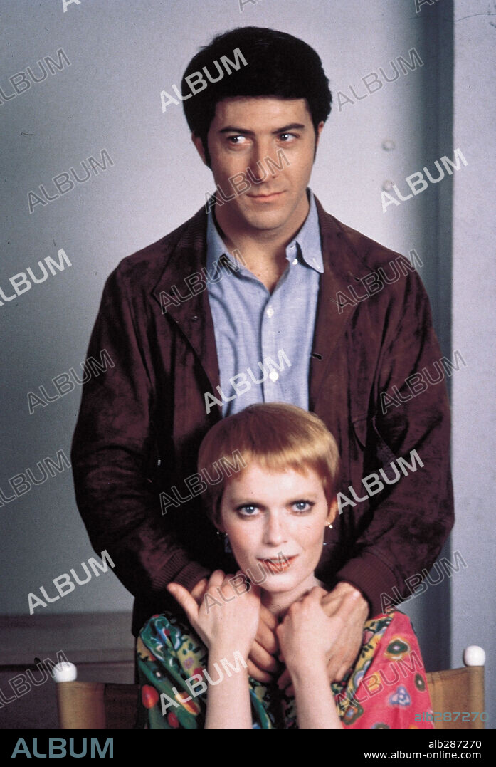 DUSTIN HOFFMAN and MIA FARROW in JOHN AND MARY, 1969, directed by PETER YATES. Copyright 20TH CENTURY FOX.