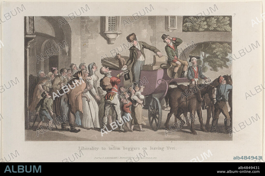 Liberality to infirm beggars on leaving Yrvi, from "Journal of Sentimental Travels in the Southern Provinces of France, Shortly Before the Revolution", 1821.