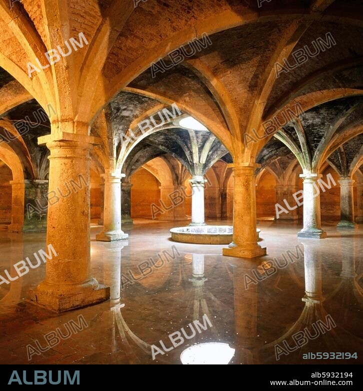 Manueline Cistern, built in 1541. under Portugese rule underneath the town of El Jadida.- El Jadida, Morocco.- Photo.-.