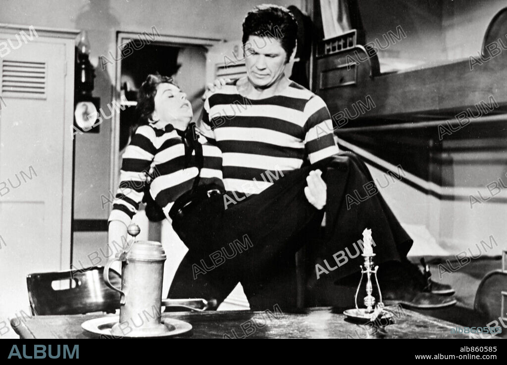 CHARLES BRONSON in MASTER OF THE WORLD, 1961, directed by WILLIAM WITNEY. Copyright AIP.