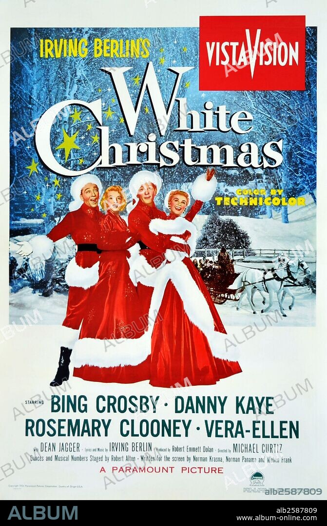 Academy Award for Best Original Song in 1942 for the film, "White Christmas" The title song is sung by Bing Crosby, Danny Kaye and Rosemary Clooney.