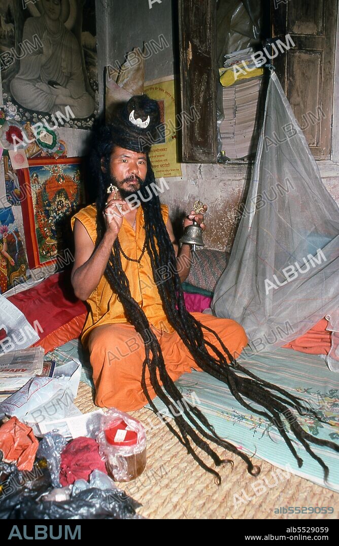They are known, variously, as sadhus (saints, or 'good ones'), yogis (ascetic practitioners), fakirs (ascetic seeker after the Truth) and sannyasins (wandering mendicants and ascetics). They are the ascetic – and often eccentric – practitioners of an austere form of Hinduism. Sworn to cast off earthly desires, some choose to live as anchorites in the wilderness. Others are of a less retiring disposition, especially in the towns and temples of Nepal's Kathmandu Valley. If the Vale of Kathmandu seems to boast more than its share of sadhus and yogis, this is because of the number and importance of Hindu temples in the region. The most important temple of Vishnu in the valley is Changunarayan, and here the visitor will find many Vaishnavite ascetics. Likewise, the most important temple for followers of Shiva is the temple at Pashupatinath. Vishnu, also known as Narayan, can be identified by his four arms holding a sanka (sea shell), a chakra (round weapon), a gada (stick-like weapon) and a padma (lotus flower). The best-known incarnation of Vishnu is Krishna, and his animal is the mythical Garuda. Shiva is often represented by the lingam, or phallus, as a symbol of his creative side. His animal is the bull, Nandi, and his weapon is the trisul, or trident. According to Hindu mythology Shiva is supposed to live in the Himalayas and wears a garland of snakes. He is also said to smoke a lot of bhang, or hashish.