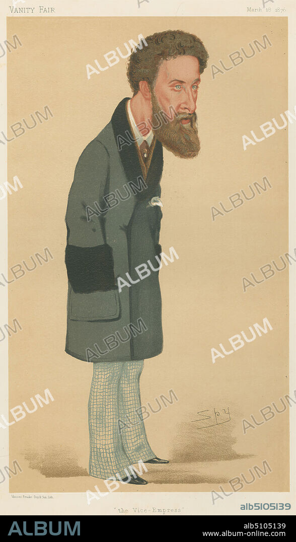 Politicians - Vanity Fair. 'the Vice-Emress'. Lord Lytton. 18 March 1876, Leslie Matthew 'Spy' Ward, 18511922, British, 1876, Chromolithograph.
