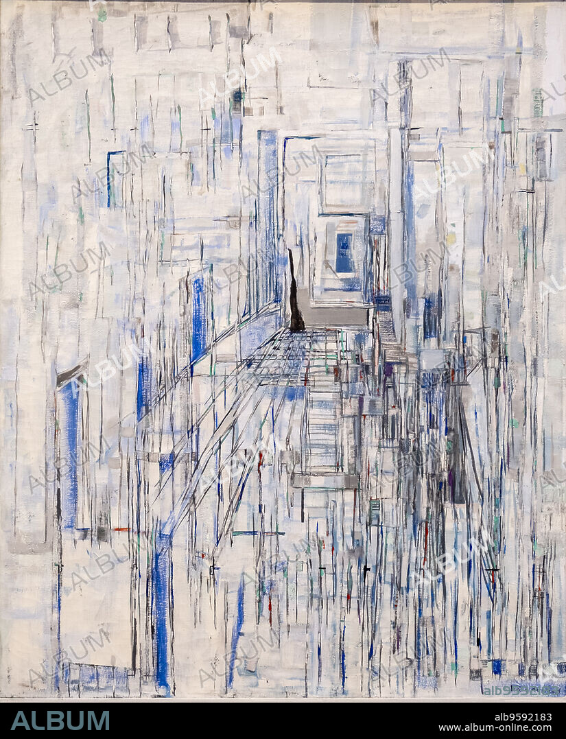 Passage des miroirs, Passage of Myrrors, Maria Helena Vieira Da Silva, 1981, Oil on canvas, Museo de Bellas Artes, Bilbao, Spain.