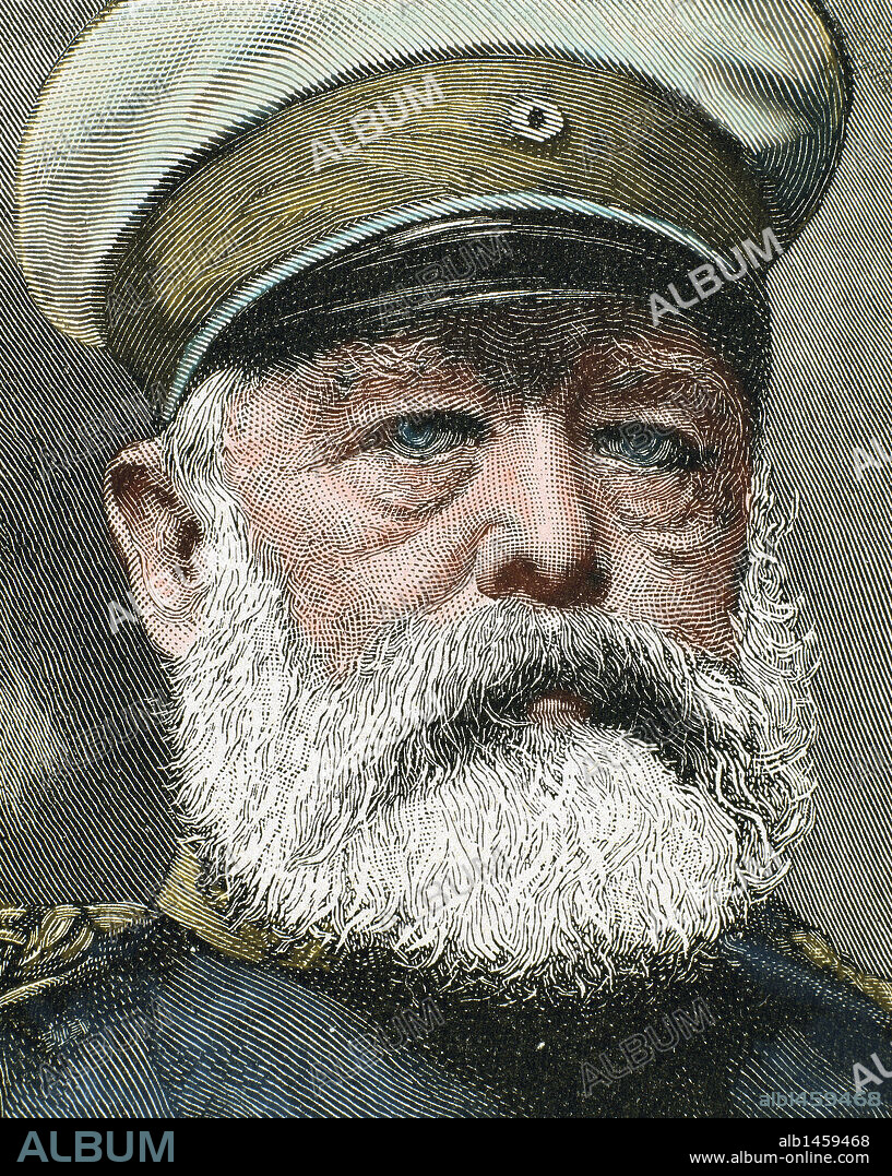 BISMARCK, Otto-Leopold, principe de (Schonhausen, 1815-Friedrichsruh,1898). Estadista alemán. Fundador de la ciudad alemana. Se enfrentó con Austria y Francia. Fue proclamado Canciller del Imperio en 1871. En 1890 Guillermo II le obligó a dimitir. Grabado del siglo XIX. Coloreado.