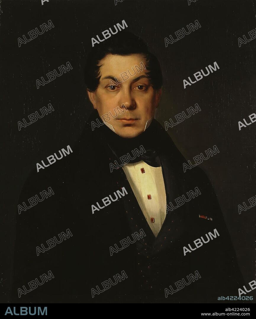 PYOTR ZAKHAROV (ZAKHAROV-CHECHENETS). 'Portrait of the Merchant Ivan Zhadimerovsky'. Russia, Circa 1840. Dimensions: 71x60 cm.