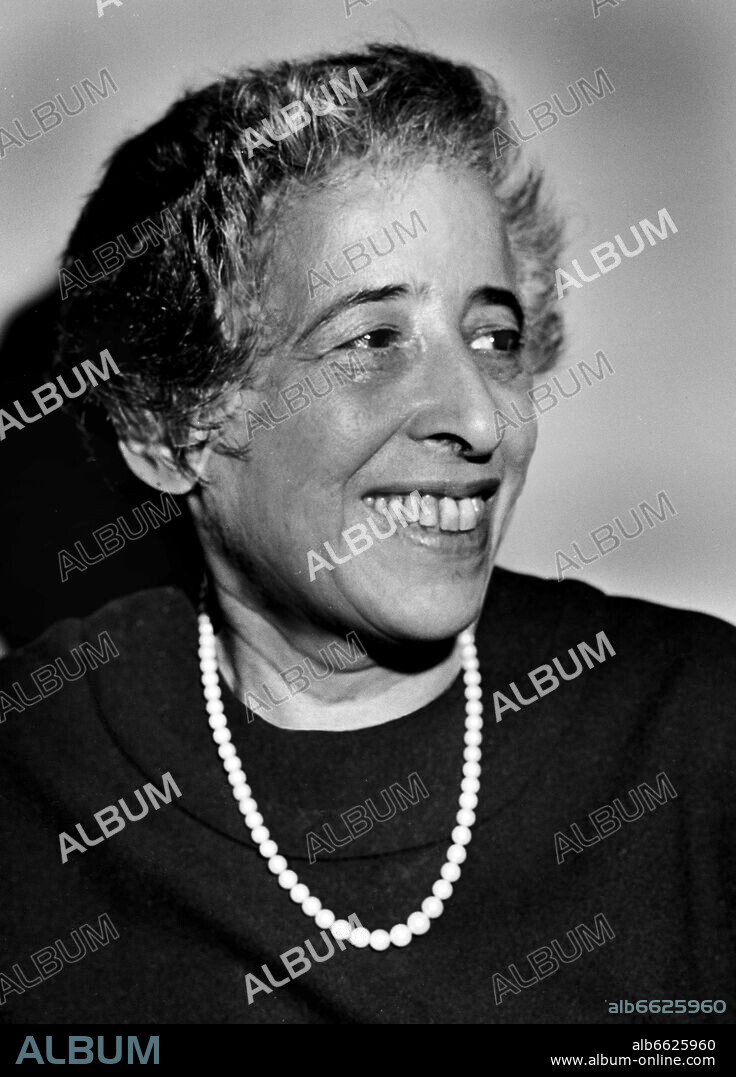 Hannah Arendt in 1960. Portrait by photographer Fred Stein (1909-1967) who emigrated 1933 from Nazi Germany to France and finally to the USA. 1960