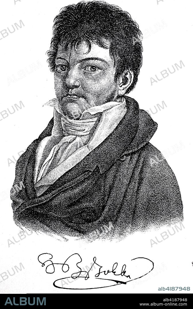 Johann Heinrich Daniel Zschokke, 1771-1848, was a German, later Swiss, author and reformer, he had an extensive civil service career, and wrote histories, fiction and other works historical image or illustration, published 1890, digital improved.
