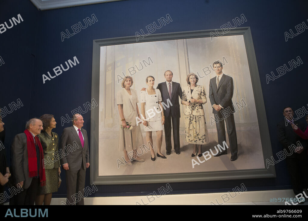 ANTONIO LÓPEZ GARCÍA. Madrid, 03/12/2014. Los Reyes don Juan Carlos y doña Sofía Visitan en el palacio real el cuadro de Antonio López. Foto: Ángel de Antonio Archdc.