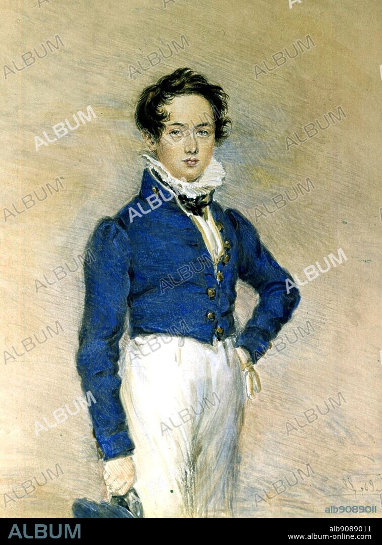 William Sterndale Bennett at the age of sixteen in uniform of the Royal College of Music 1832 English Composer.