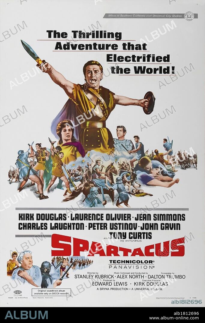 Poster de ESPARTACO, 1960 (SPARTACUS), dirigida por STANLEY KUBRICK. Copyright BRYNA/UNIVERSAL.