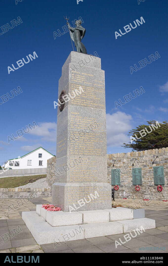 War memorial for Falklands War with Argentina, Port Stanley, Falkland Islands, South America.