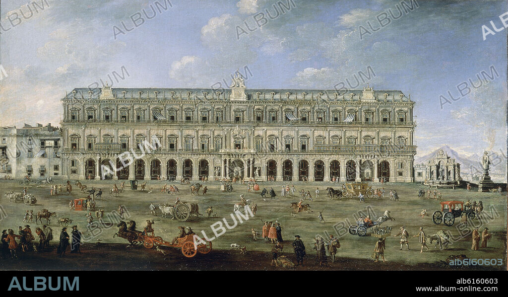 ANGELO MARIA COSTA. PALACIO REAL DE NAPOLES - SIGLO XVIII.