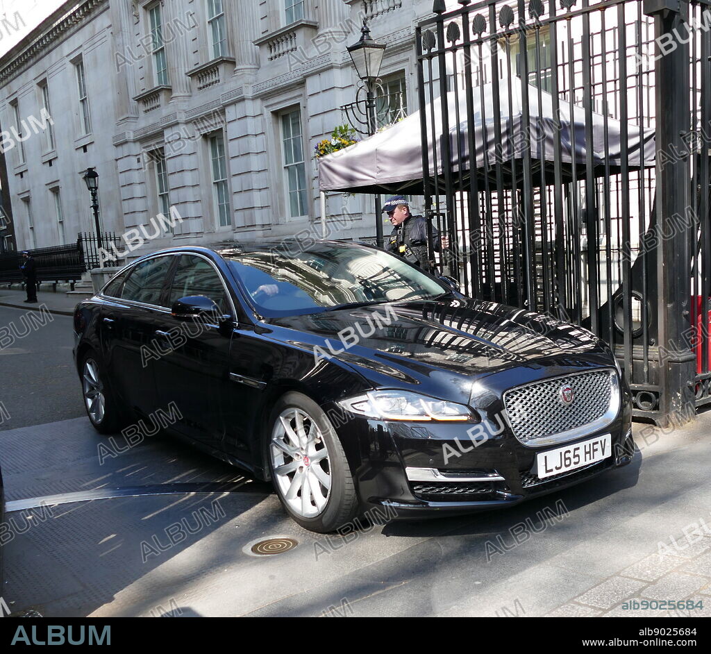 Ministerial car at Downing Street during meetings between Prime Minister Theresa May and pro-Brexit MP's in her party. April 2019.