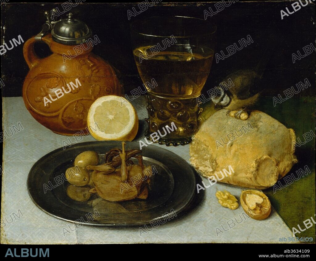 Still Life. Artist: Georg Flegel (German, Olomouc (Olmütz) 1566-1638 Frankfurt). Dimensions: 10 5/8 x 13 3/8 in. (27 x 34 cm). Date: probably ca. 1625-30.
Flegel, from Moravia, worked in Vienna and Frankfurt am Main. His style eschews Netherlandish refinement in favor of naturalistic precision, a tradition extending from Albrecht Dürer to nature studies by Dutch and Flemish draftsmen of the seventeenth century.