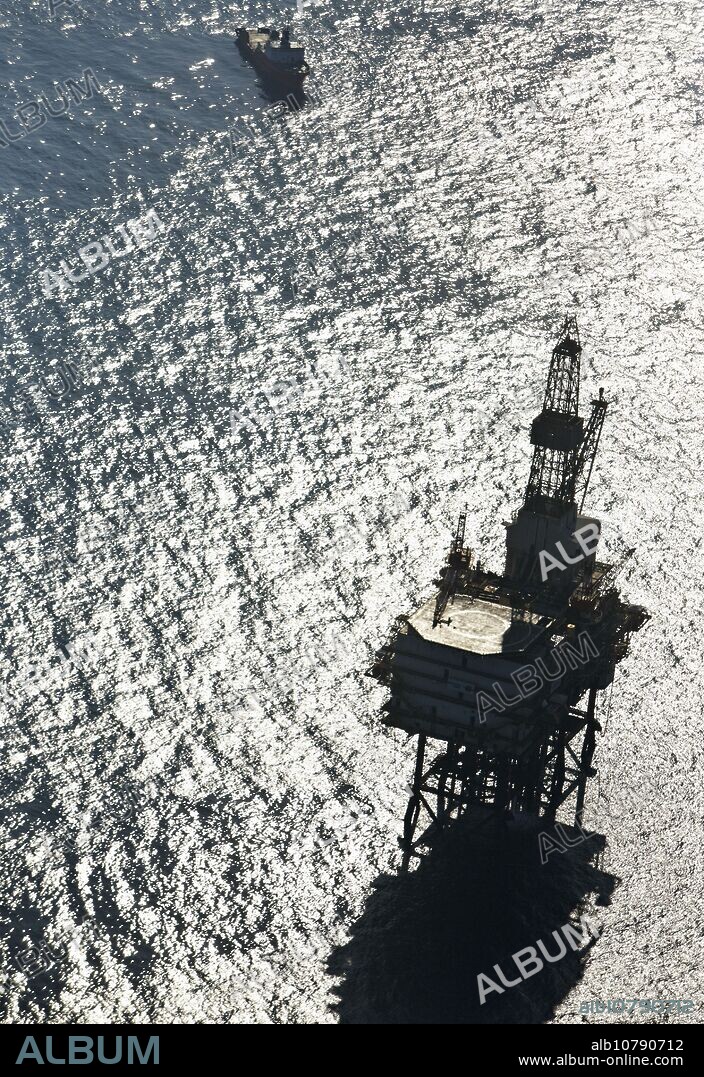 Offshore rig La Gaviota, Bermeo. Bizkaia, Basque country, Spain.