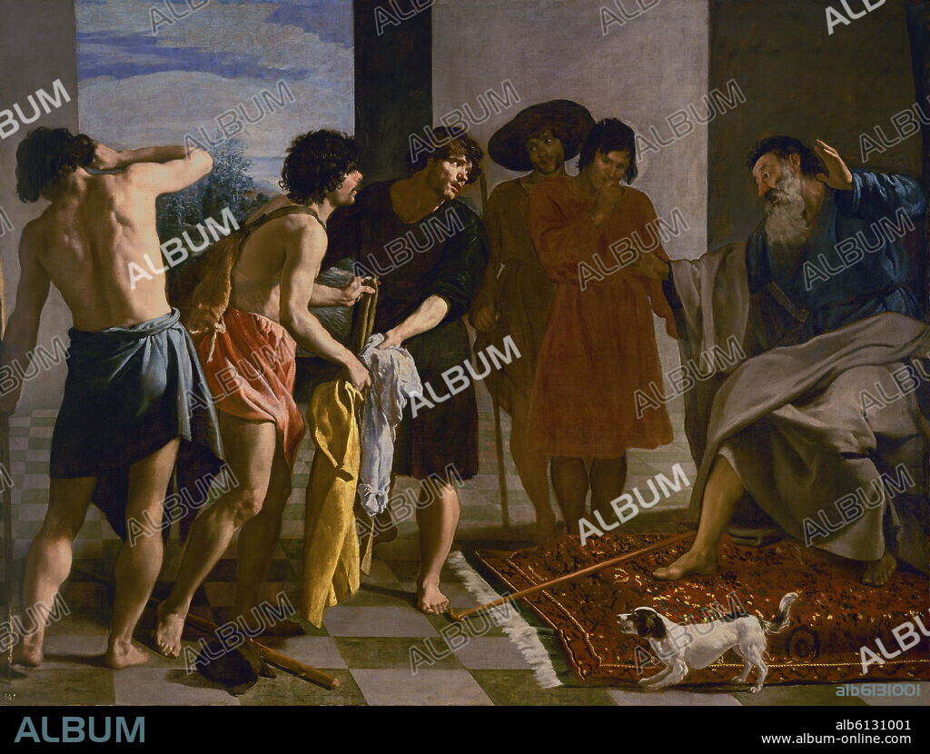 DIEGO VELAZQUEZ (1599-1660). 'Joseph's Bloody Coat Brought to Jacob', 1630, Oil on canvas, 223 x 250 cm.
