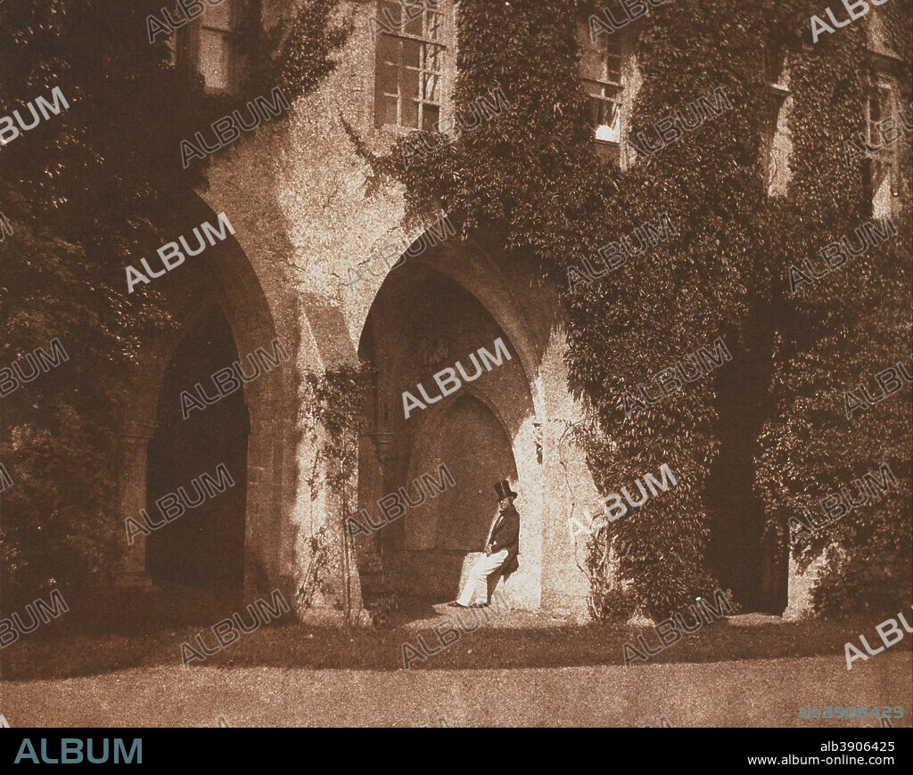WILLIAM HENRY FOX TALBOT. Cloisters of Lacock Abbey. Date/Period: 1844. Calotype. Width: 8.06 in. Height: 6.5 in (image).