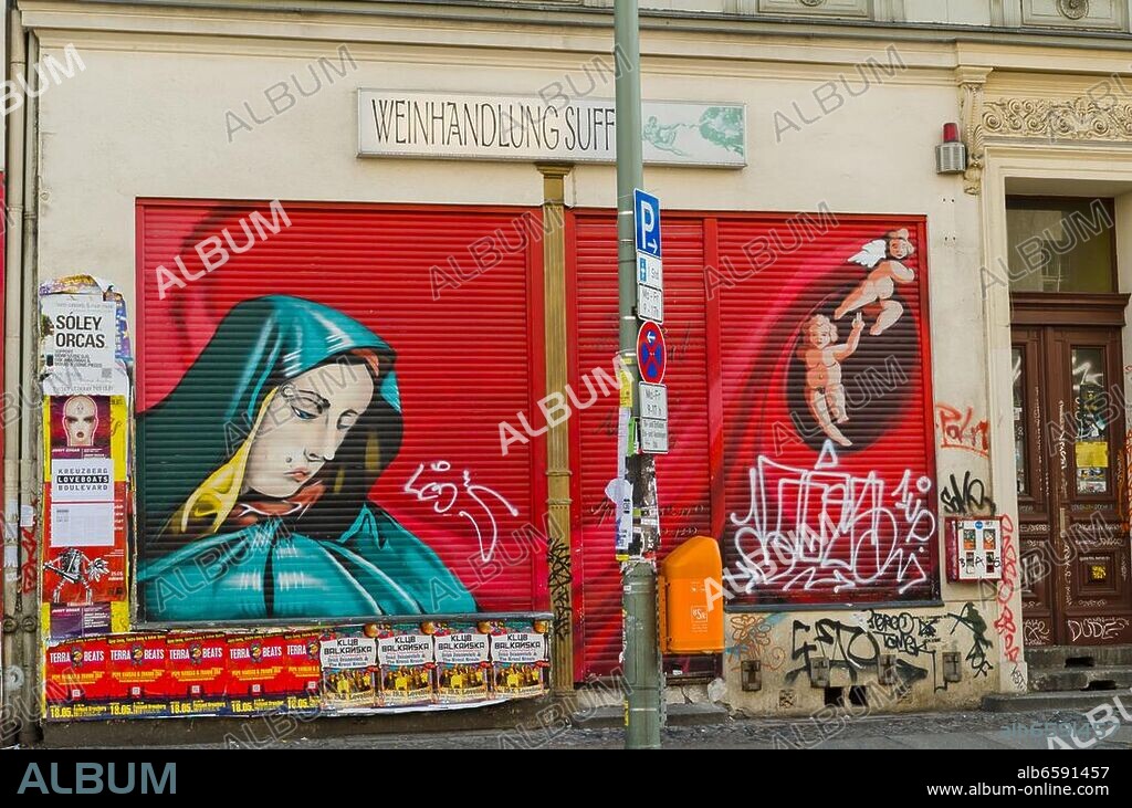 Berlin, Kreuzberg, Oranienstrasse, StreetArt / Graffitti / Wandbilder.