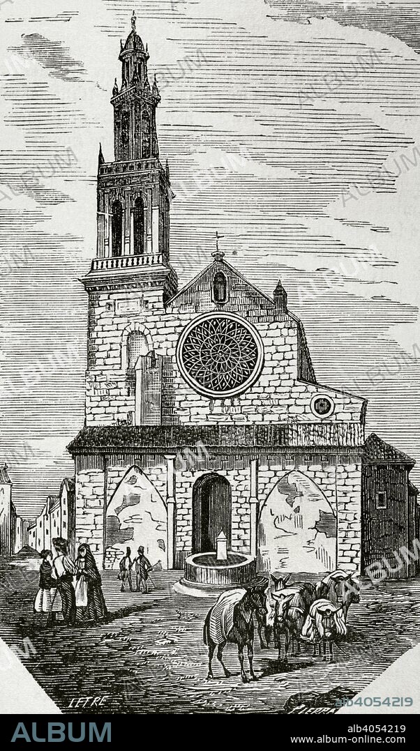 España. Andalucía. Córdoba. Iglesia de San Lorenzo. Dibujo por Letre. Grabado por Sierra. Crónica General de España, Historia Ilustrada y Descriptiva de sus Provincias. Andalucía, 1867. Biblioteca Histórico Militar de Barcelona, Cataluña, España.